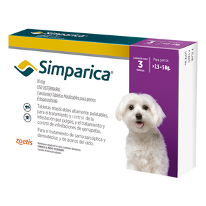 SIMPARICA 10 MG - 2.5 A 5 KG (1 TAB)