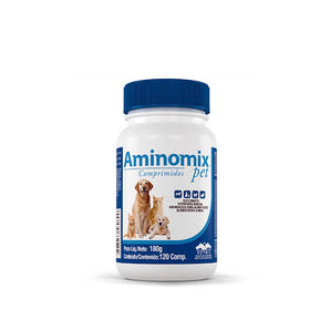 Aminomix 120 Tab (Frasco) - Suplemento Vitamínico para Perros y Gatos