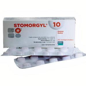 Stomorgyl 10 mg – Antibiótico para Perros y Gatos (Venta por Tableta)